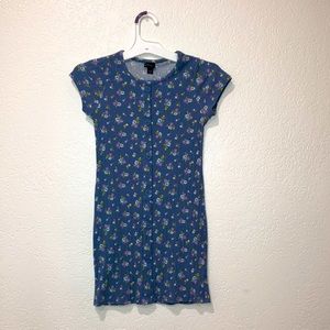 Blue flower dress size 7/8